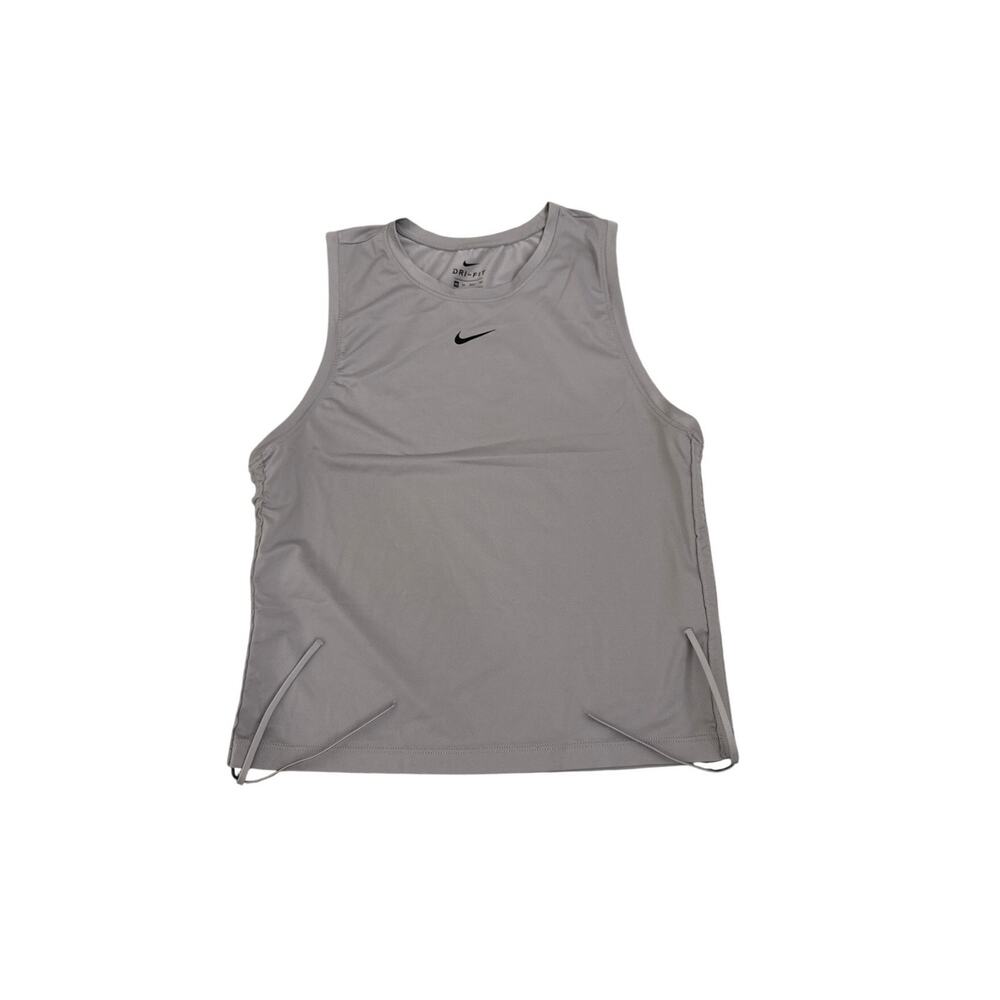 Nike Gray Side Tie Athletic Active Crew Neck Gym Tank Top Size Women's XS